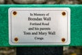 Easky, County Sligo, Ireland - October 12 2021 : Sign remembering lost Brendan Wall