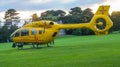 East Anglian Air Ambulance in park Royalty Free Stock Photo