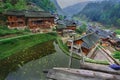 East Asia, South West China, ethnic village in mountain area. Royalty Free Stock Photo