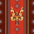 East Asian style sarong pattern, Geometric ethnic oriental seamless pattern traditional