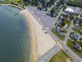 New Bedford Harbor aerial view, MA, USA Royalty Free Stock Photo