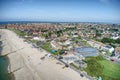 Aerial view of East Beach in Selsey West Sussex