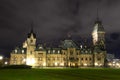 East Block of Parliament Buildings at night Ottawa Royalty Free Stock Photo