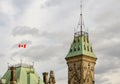 East Block of Parliament Hill in cloudy day, Ottawa, Canada Royalty Free Stock Photo
