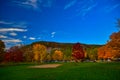 East Bluff from the South Shore during Fall at Devils Lake State Park Royalty Free Stock Photo