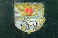 East Cambridgeshire coat of arms on a litter bin Royalty Free Stock Photo