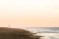 East coast dune beach sunset light house Royalty Free Stock Photo