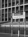 East Croydon station, black and white Royalty Free Stock Photo