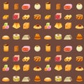 East delicious dessert sweets food eastern confectionery homemade assortment vector illustration cake seamless pattern