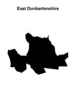 East Dunbartonshire outline map Royalty Free Stock Photo