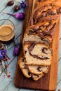 Sweet bread with chocolate Royalty Free Stock Photo