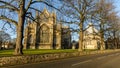 East Facade of Lincoln Cathedral behind Bare Winter Trees