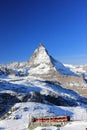 The East Face of the Matterhorn. The Alps, Switzerland. Royalty Free Stock Photo