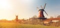 East Frisian mills Royalty Free Stock Photo