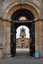 East gate, a monumental triumphal arch, of Blenheim Palace in England Royalty Free Stock Photo