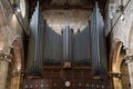 View of the organ in St Swithuns Church , East Grinstead, West Sussex on March 28,