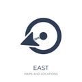 East icon. Trendy flat vector East icon on white background from