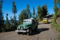 Tourists Jeep for tourist rent at Mount Penanjakan,The best views from Mount Bromo