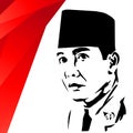 east java, 09 oct 2021, indonesia. illustration of the first president of the Indonesian nation, he is Mr. Ir Soekarno