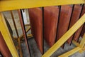 East Kazakhstan region, Kazakhstan - 12.02.2015 : Layers of cathode copper on a special lift for processing Royalty Free Stock Photo