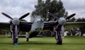 East Kirkby airfield. Lincolnshire. UK. 30/08/2019. Mosquito night fighter undergoing restoration intending to return to flight.