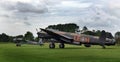 East Kirkby airfield. Lincolnshire. UK. 30/08/2019. Mosquito night fighter undergoing restoration intending to return to flight.