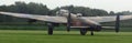 East Kirkby, Lincolnshire, UK, August 29023. Avro Lancaster 'Just Jane' on full engine taxi run.