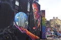 Large graffiti art on the streets of Shoreditch East London Uk