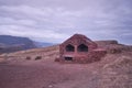 East Madeira coast landscape with a clay house.