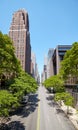 East 42nd Street in New York City on a sunny summer day