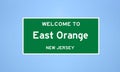 East Orange, New Jersey city limit sign. Town sign from the USA.