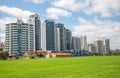 East Perth river view apartment blocks on Terrace Road and Langley park in Perth Royalty Free Stock Photo