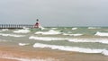 East Pierhead Lighthouse, Michigan City, IN Royalty Free Stock Photo