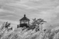 East Point Lighthouse lamp in sepia