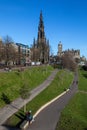 East Princes Street Gardens in Edinburgh, Scotland Royalty Free Stock Photo