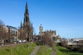 East Princes Street Gardens in Edinburgh, Scotland Royalty Free Stock Photo