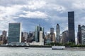 East River and the Manhattan skyline in New York City, USA Royalty Free Stock Photo