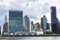 East River and the Manhattan skyline in New York City, USA Royalty Free Stock Photo