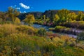 East River near Taylor HWY 135 Colorado Fall Landscape Royalty Free Stock Photo