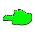 East Sepik State map vector design