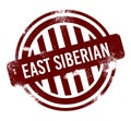 East Siberian Sea - red round grunge button, stamp