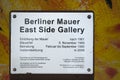 East Side Gallery Sign