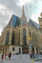 The East side of St. Stephen`s Cathedral Stephansdom with its Capistran Chancel and the South Tower, Vienna Wien, Austria Royalty Free Stock Photo