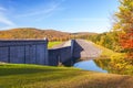 East Sidney Dam in autumn.Delaware county.New York.USA