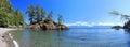 East Sooke Park Landscape Panorama of Iron Mine Bay, Vancouver Island, British Columbia Royalty Free Stock Photo