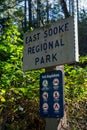 East Sooke regional park sign