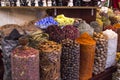 East spices on a spice souk Royalty Free Stock Photo