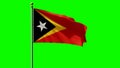 East-Timor Flag 3D animation with green screen