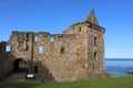 East tower, St Andrew's Castle, Fife, Scotland. Royalty Free Stock Photo