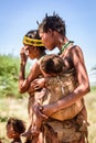Bushman people in Namibia Royalty Free Stock Photo